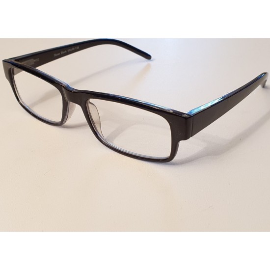 Foster Grant - Sloan - Black Reading Glasses With Free Matching Case.