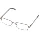 Foster Grant - Crystal Vision - Ash Gunmetal - Rectangular Reading Glasses With  Free Case