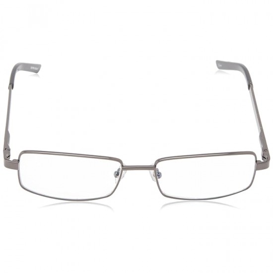 Foster Grant - Crystal Vision - Ash Gunmetal - Rectangular Reading Glasses With  Free Case