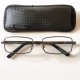 Foster Grant - Crystal Vision - Ash Gunmetal - Rectangular Reading Glasses With  Free Case