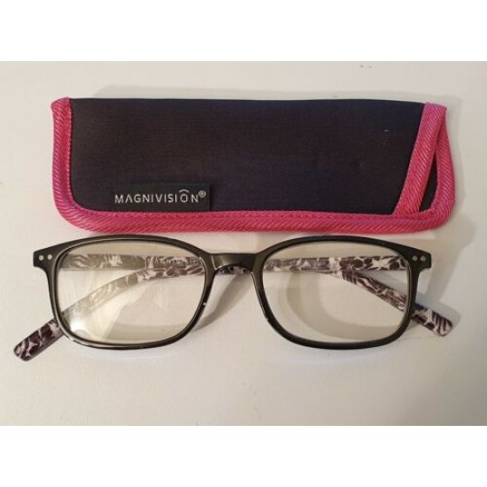 Magnivision - Delaney Black - Women's - Reading Glasses + Matching Case