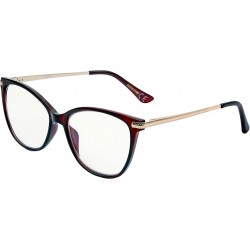 Foster Grant - Elm -  Blue Light Reading Glasses, Wine Red