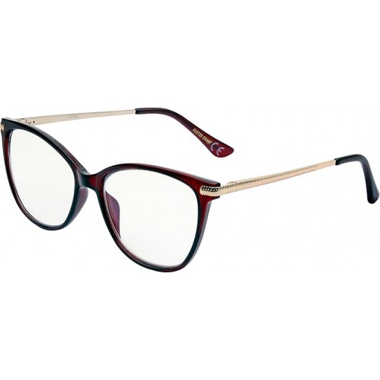 Foster Grant - Elm - Blue Light Reading Glasses, Wine Red Foster Grant - Elm - Blue Light Reading Glasses, Wine Red