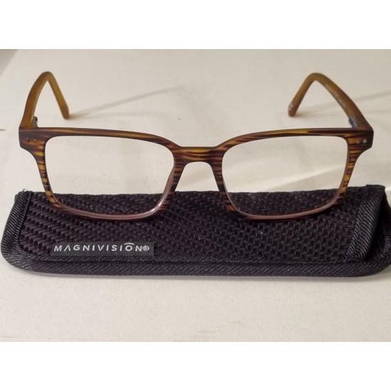Magnivision - Lowell - Wood Effect Reading Glasses + Matching Case