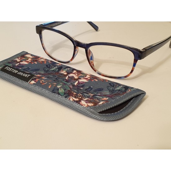 Foster Grant - Misha Blue - Reading Glasses + Free Matching Case 