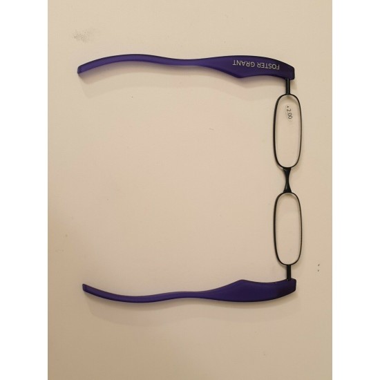 Foster Grant Compact "On The Go" Folding Ultra Slim Reading Glasses. Purple
