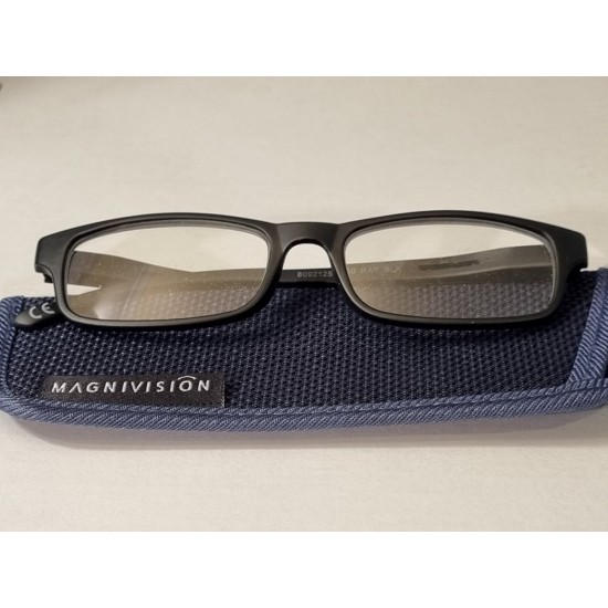 FGX - Ray Black Reading Glasses With Free matching Case