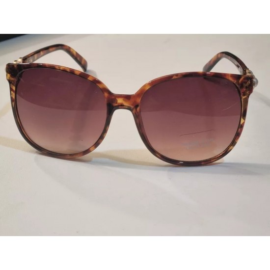 Women's Round Brown Tort Sunglasses 