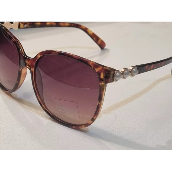 Women's Round Brown Tort Sunglasses 