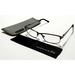 Magnivision - Samson - Gunmetal - Reading Glasses + Free Matching Case