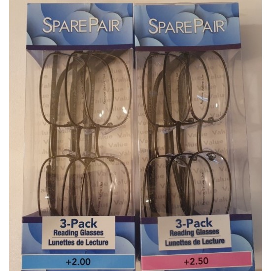 FGX By Foster Grant - 3 Pack Spare Pair - Reading Glasses